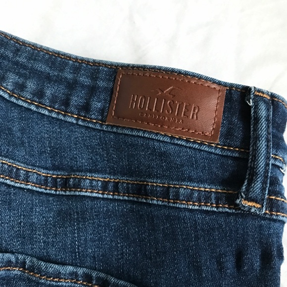 Hollister Mid-Rise Super Skinny Navy Ripped Jeans - Picture 8 of 8